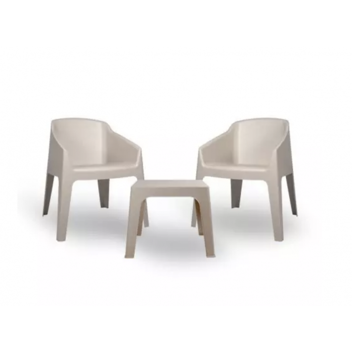 SET DE JARDIN 2 CHAISES +TABLE BAKU+MONACO